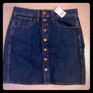 Madewell Jean Denim Skirt 27 NWT